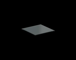 Square Shelf/Tile  DWFBGL14BK