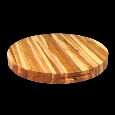 Round Carving Board w/Finger Grips