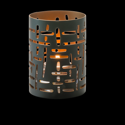 Black & Gold Metal Votive