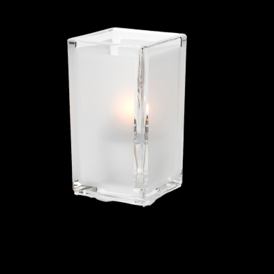 Clear Satin Panel Glass Votive